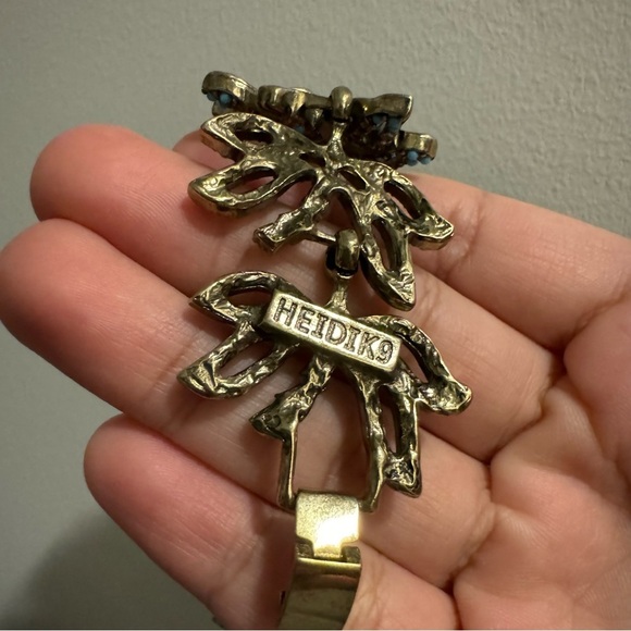 Fairycore Art Nouveau Jewelled Dragonfly Artistry Bracelet (Art Deco, Exquisite) - Picture 12 of 12